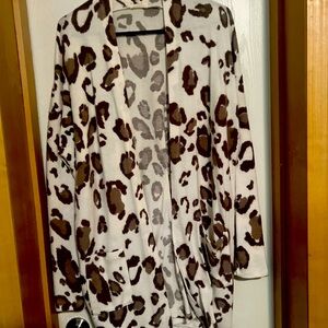 Leopard cardigan sweater